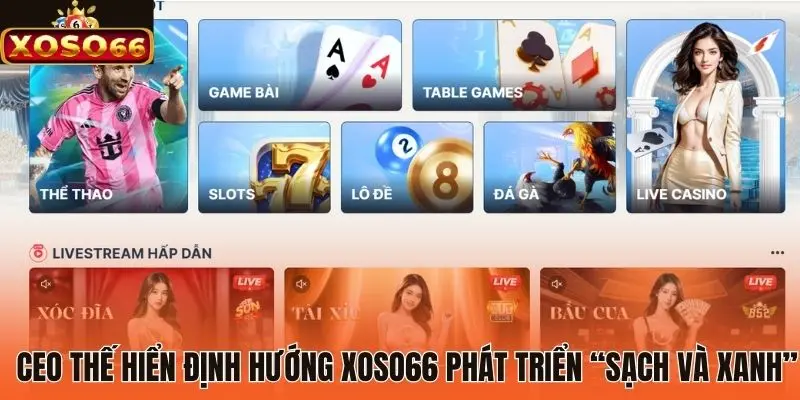 Ceo Thế Hiển định hướng Xoso66 phát triển “sạch và xanh”